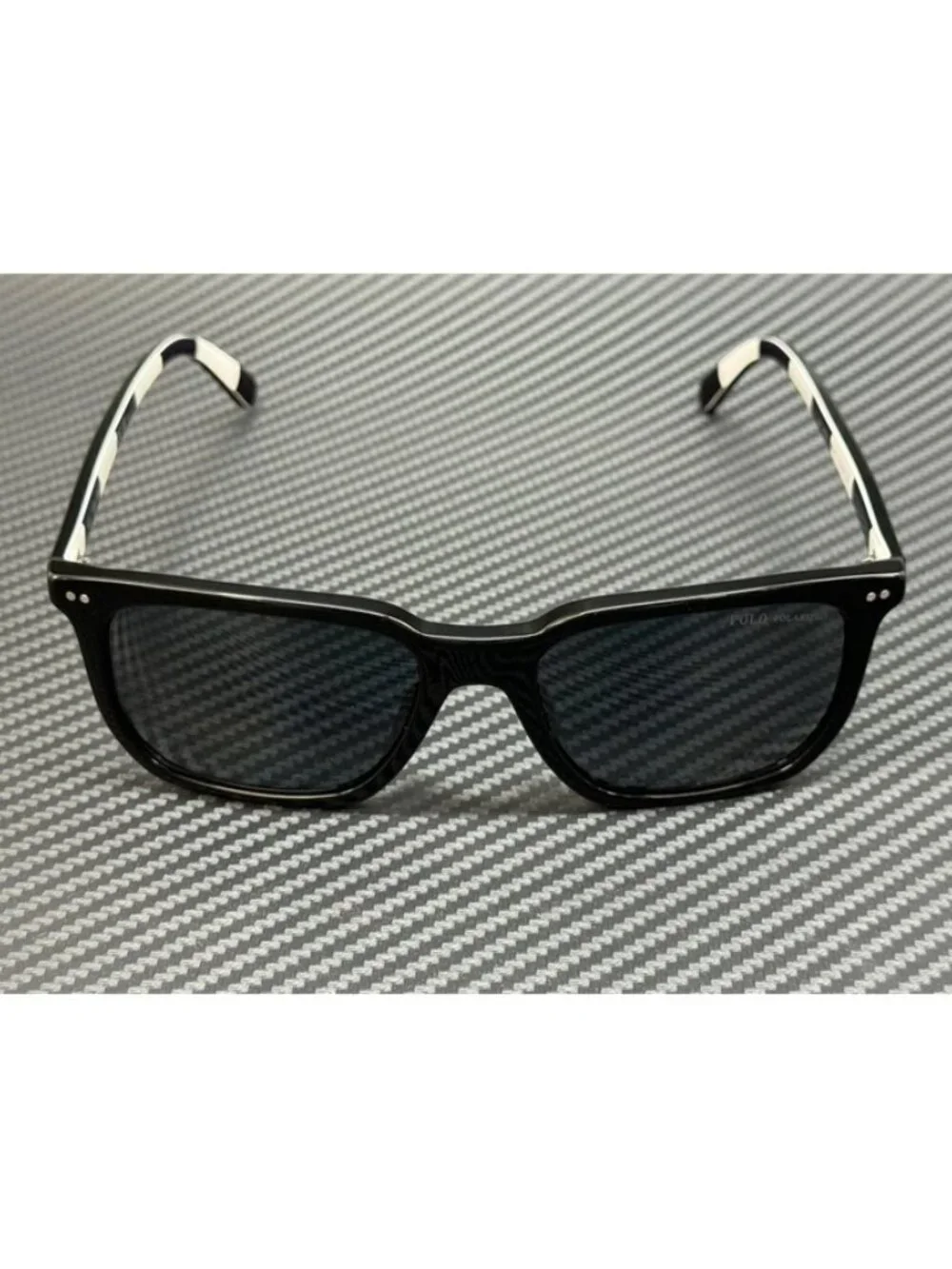 New Polo Ralph Lauren Men Shiny Black Sunglasses 55-18-145